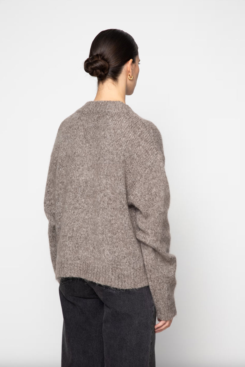 Lou Knit Sweater Dark Taupe