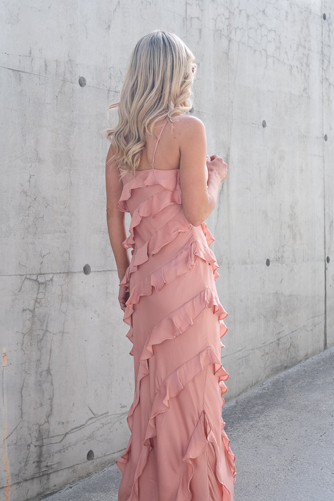 Jiselle Frill Dress Canyon Sunset