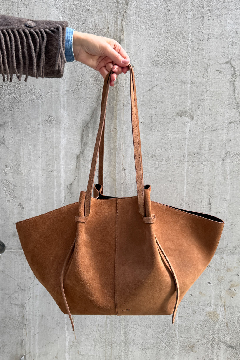 Large Mochi Suede Cognac