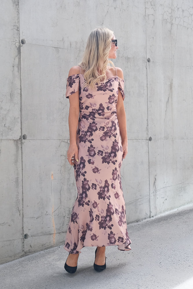 Lyra Dress Terracotta Floral Print