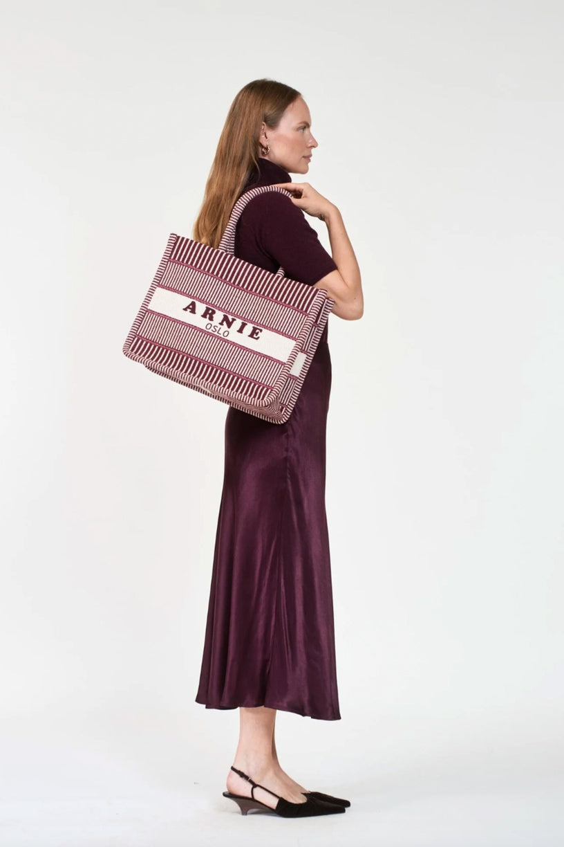 Porto Large Burgundy Stripe