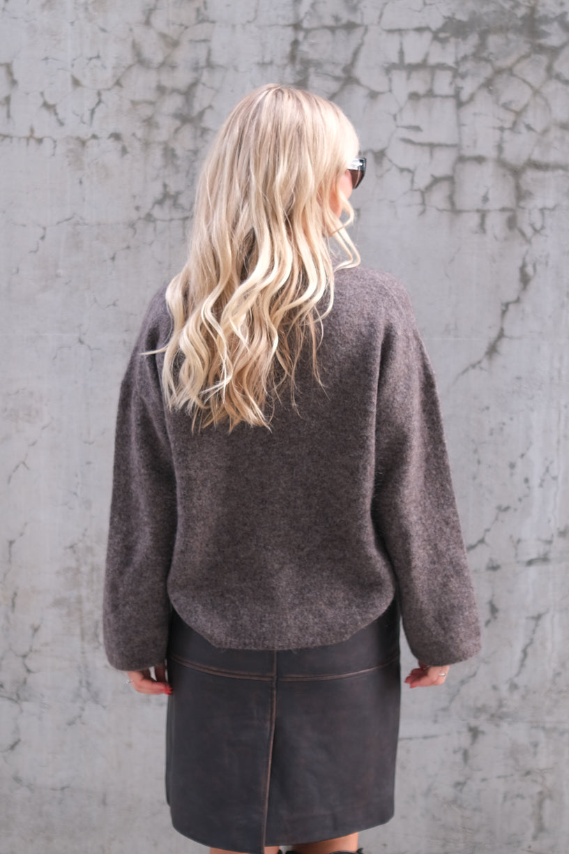 Mireya Knitted Sweater Dark Taupe