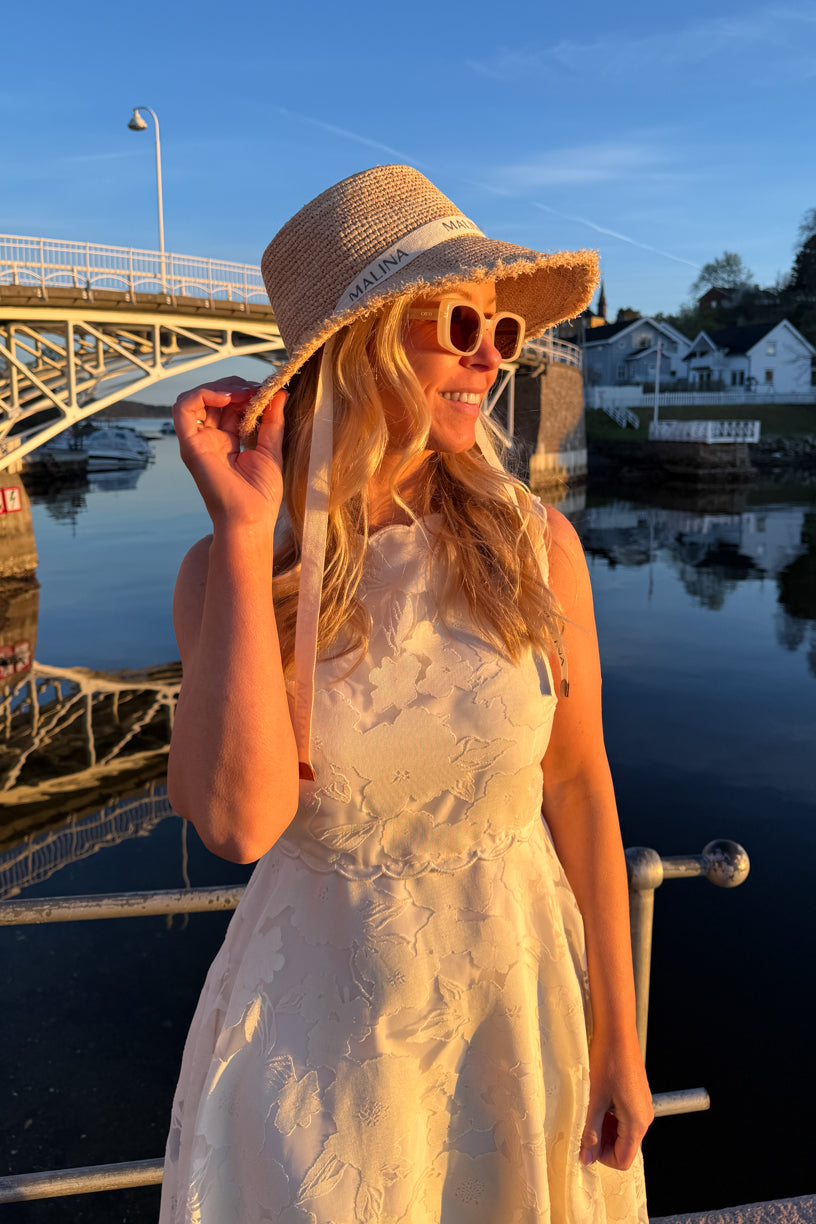 Judith Fringe Trimmed Raffia Hat Natural