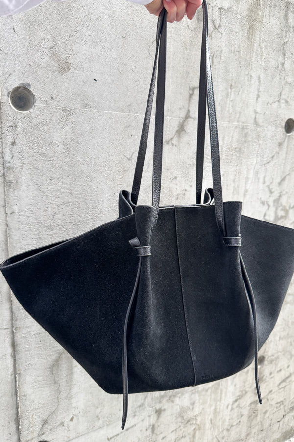 Large Mochi Black Suede