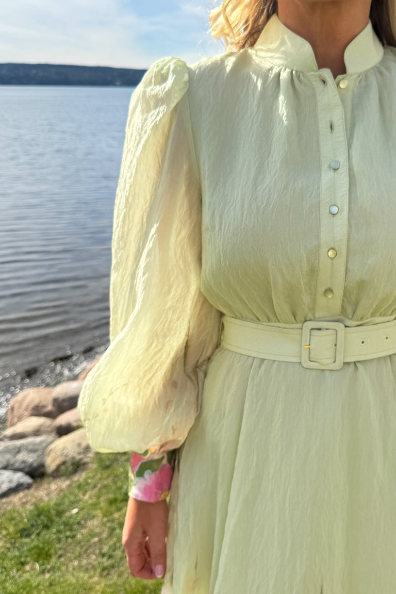 Viscose Belt Dress Growing Garden