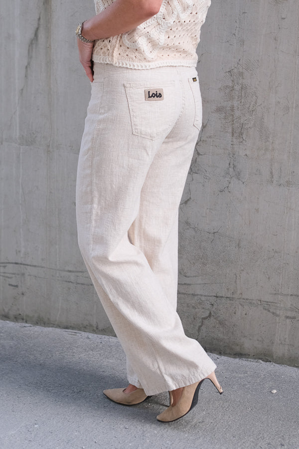 Culotte Linen Pants Natural Rinse