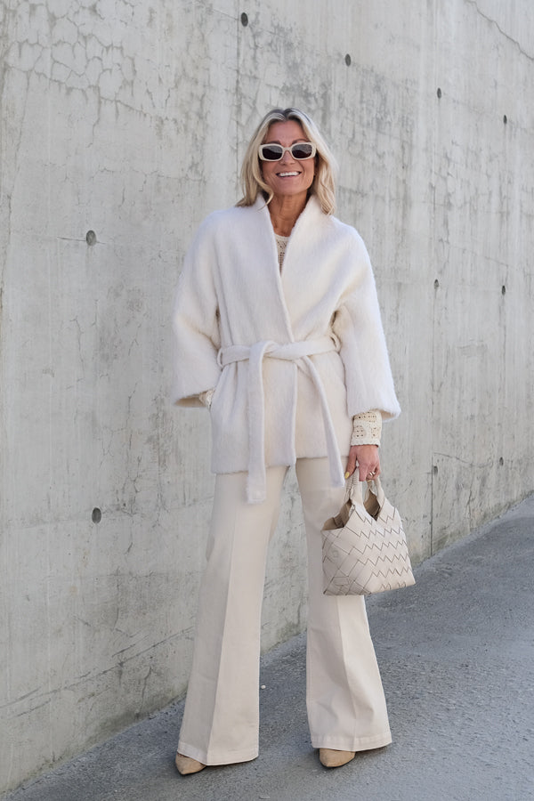 Akiko Wool Mohair Jacket Eggshell