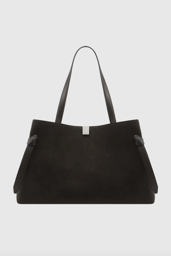 Gyoza Tote Suede Ganache