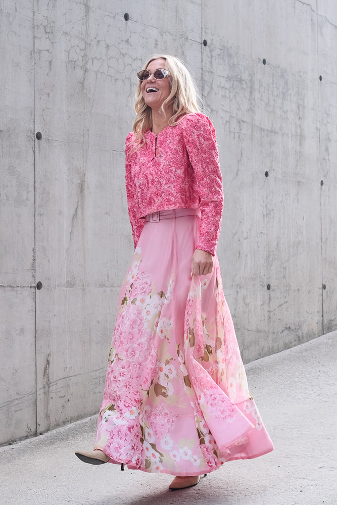 Organza Maxi Skirt Cherry Blossom