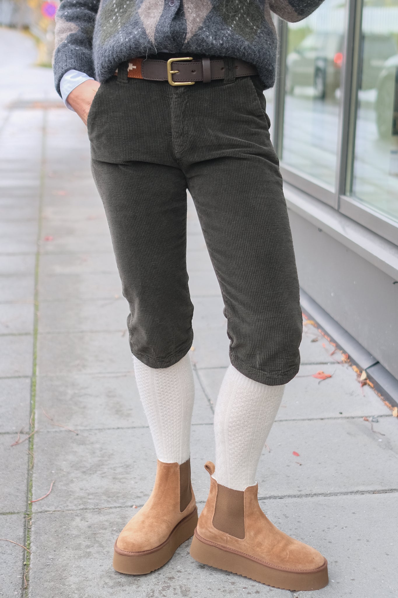 Aspen Cord Knickers Army