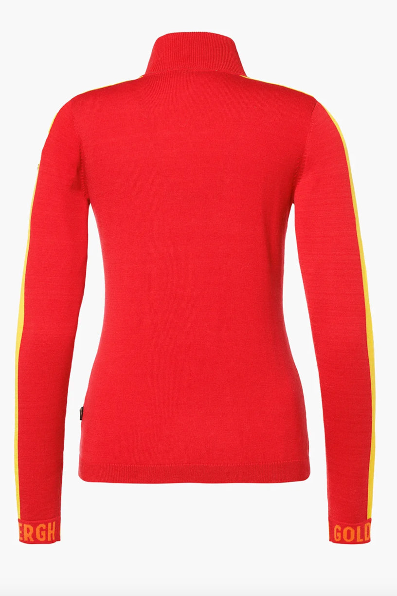Lucia Long Sleeve Knit Sweater Flame