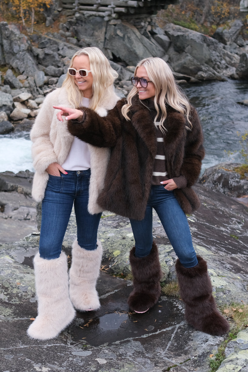 Noma X Samsara Fuskepelsjakke Lys Beige