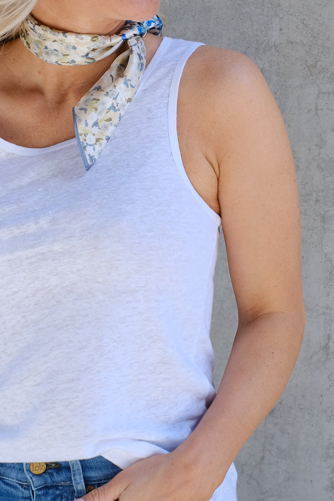 Rikke Linen Singlet White