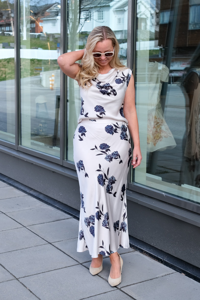 Haidi Top Cream Hydra Print