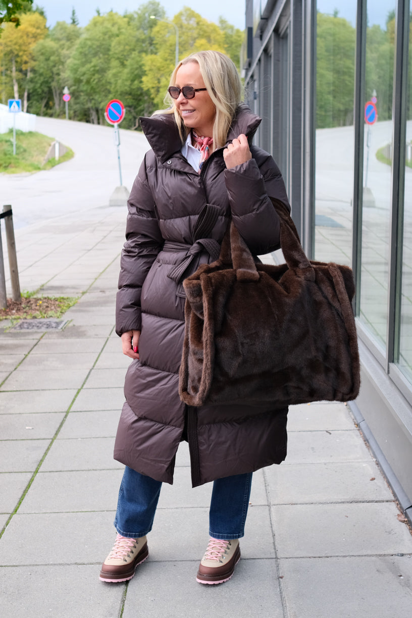 Weekend Bag Fuskepels Brun