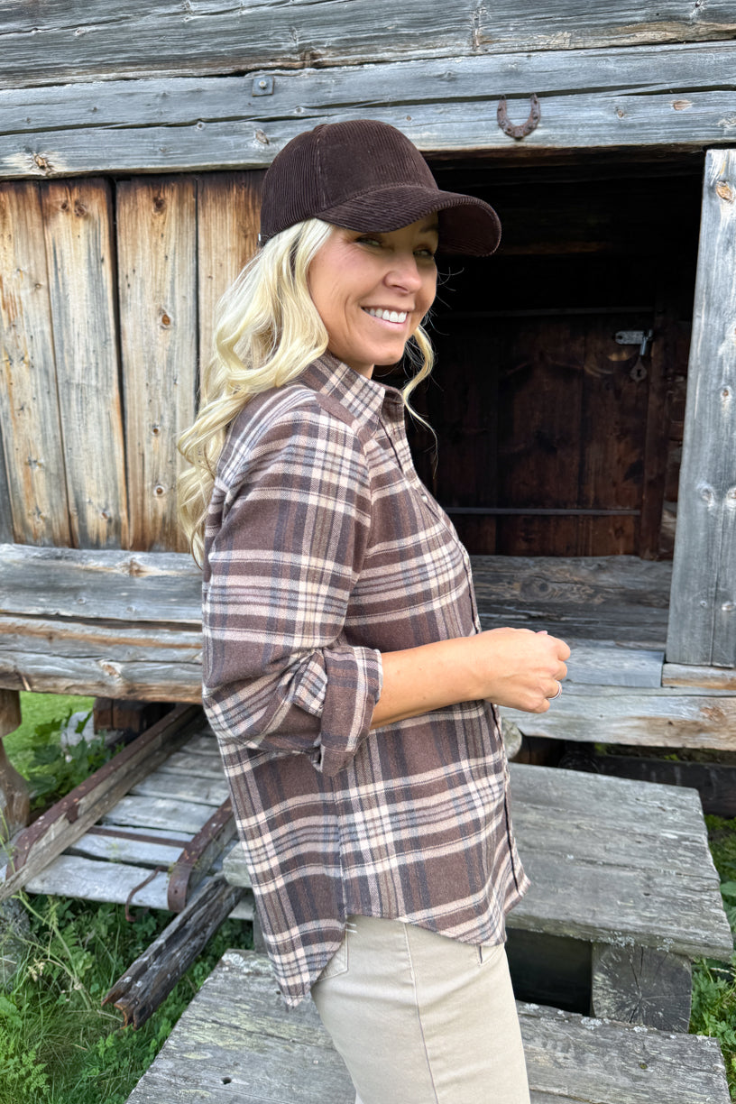 Arc Shirt Muted Tartan Dark Brown