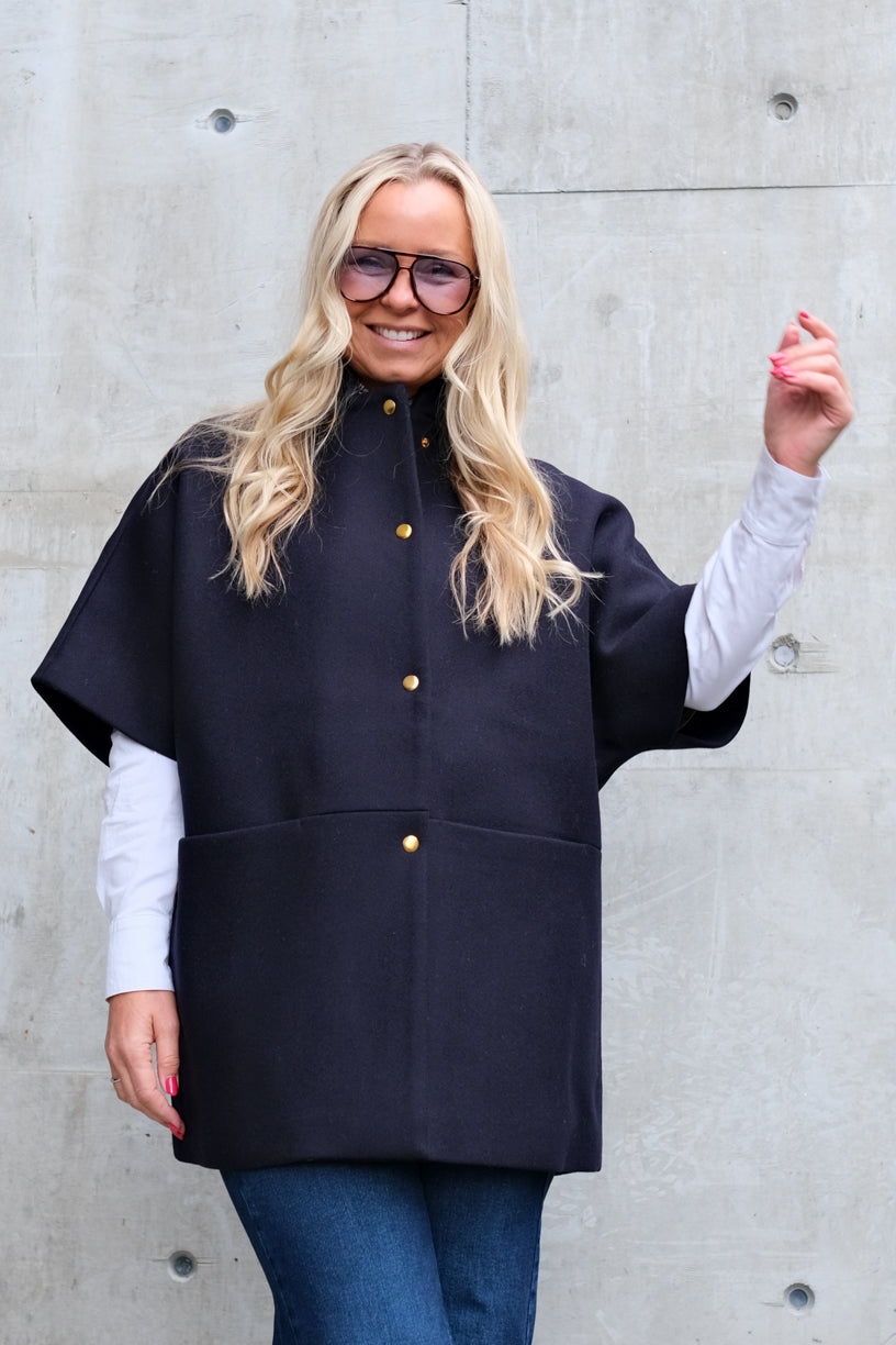 Short Mok Coat Navy