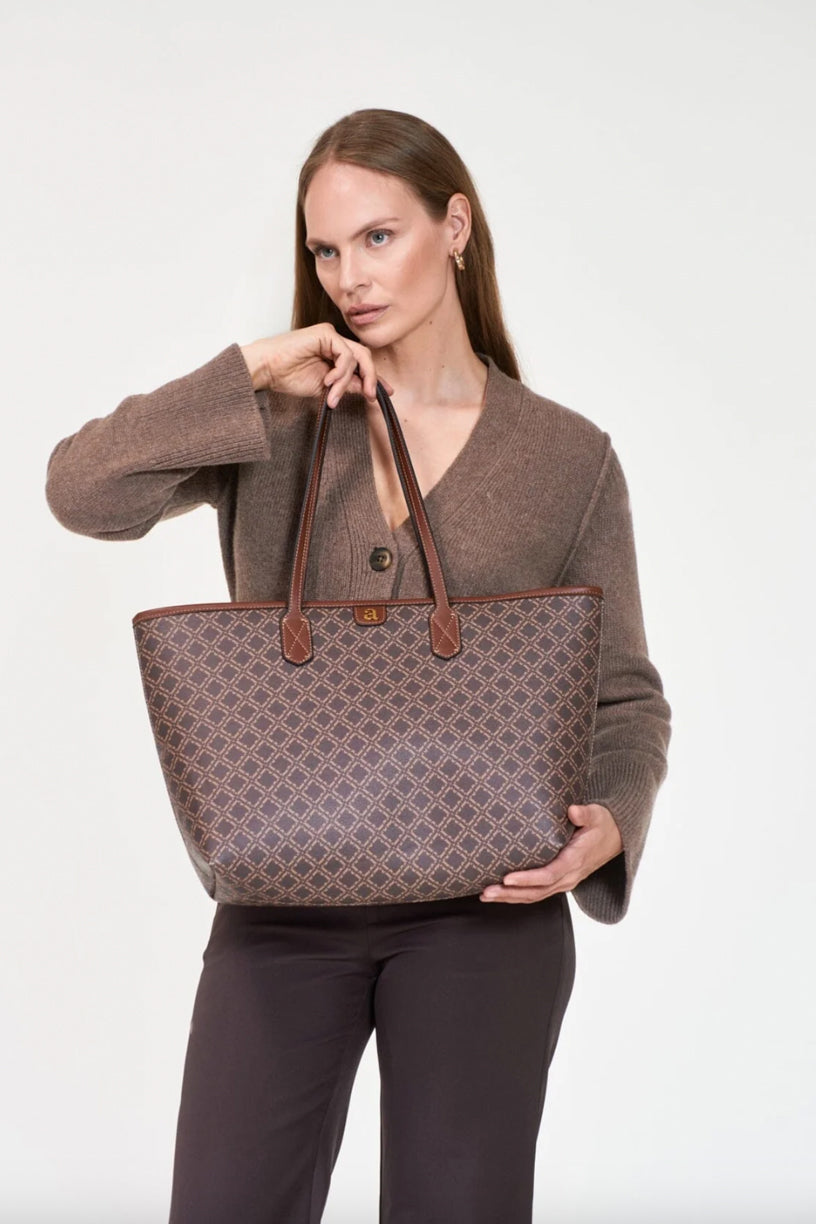 Ultimate Monogram Tote Brown