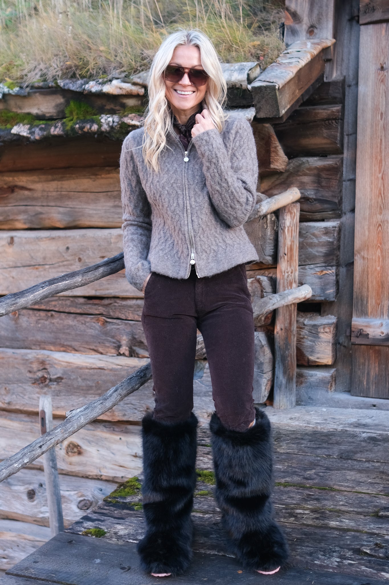 Nelly Alpaca Cardigan Walnut