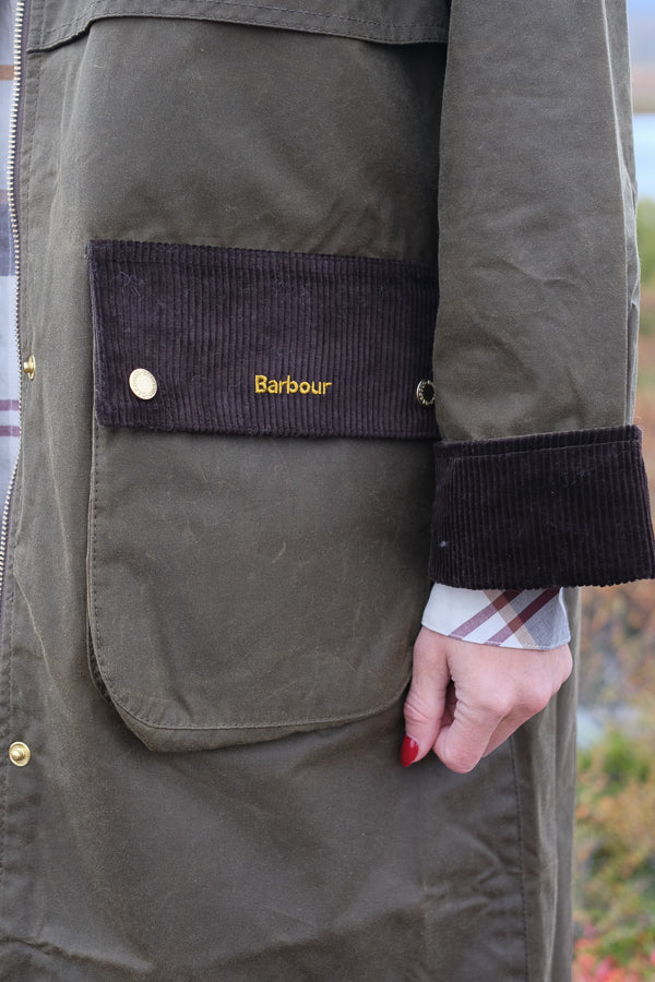 Checked Kirklees Wax Jacket Beech