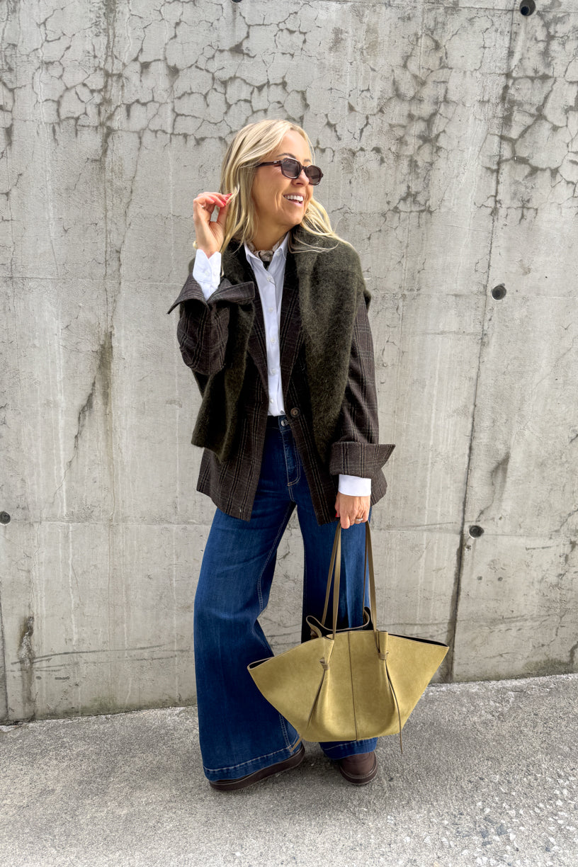Adira Blazer Brown Check