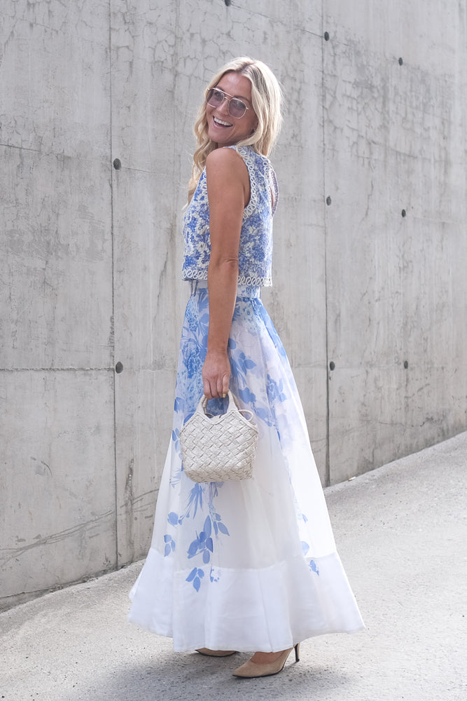 Organza Maxi Skirt Skylight