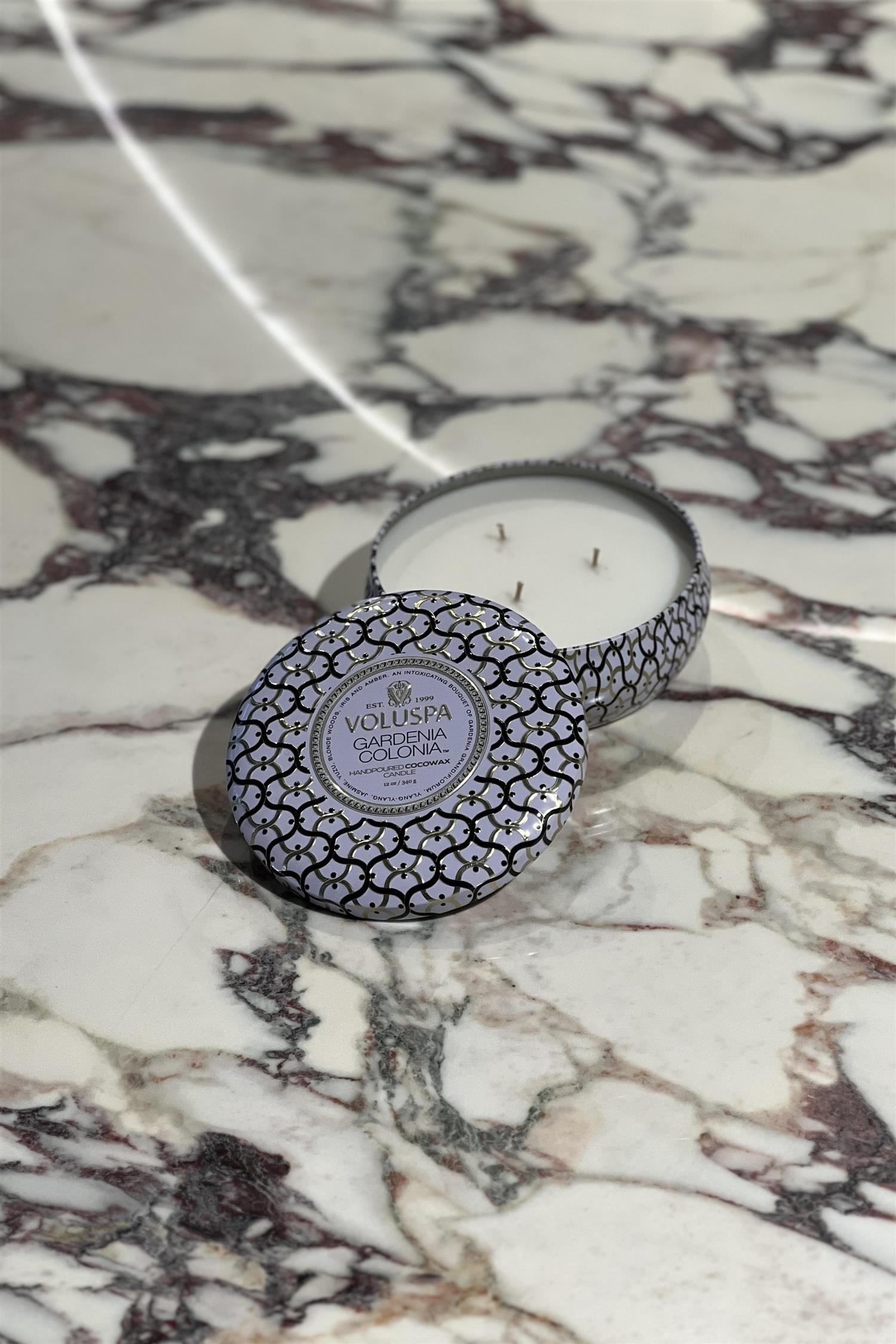 Gardenia Colonia 3 Wick Tin Candle 40timer