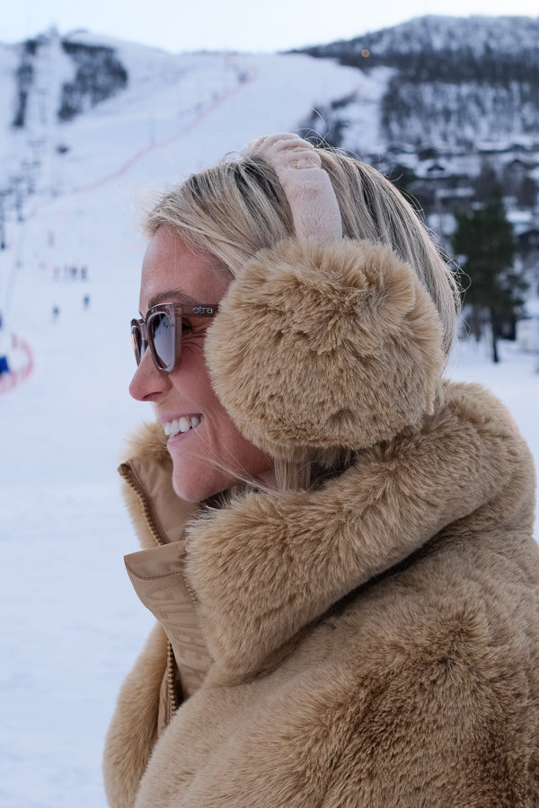 Fluffy Ear Warmers Caramello