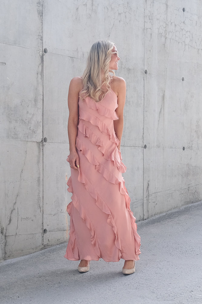 Jiselle Frill Dress Canyon Sunset
