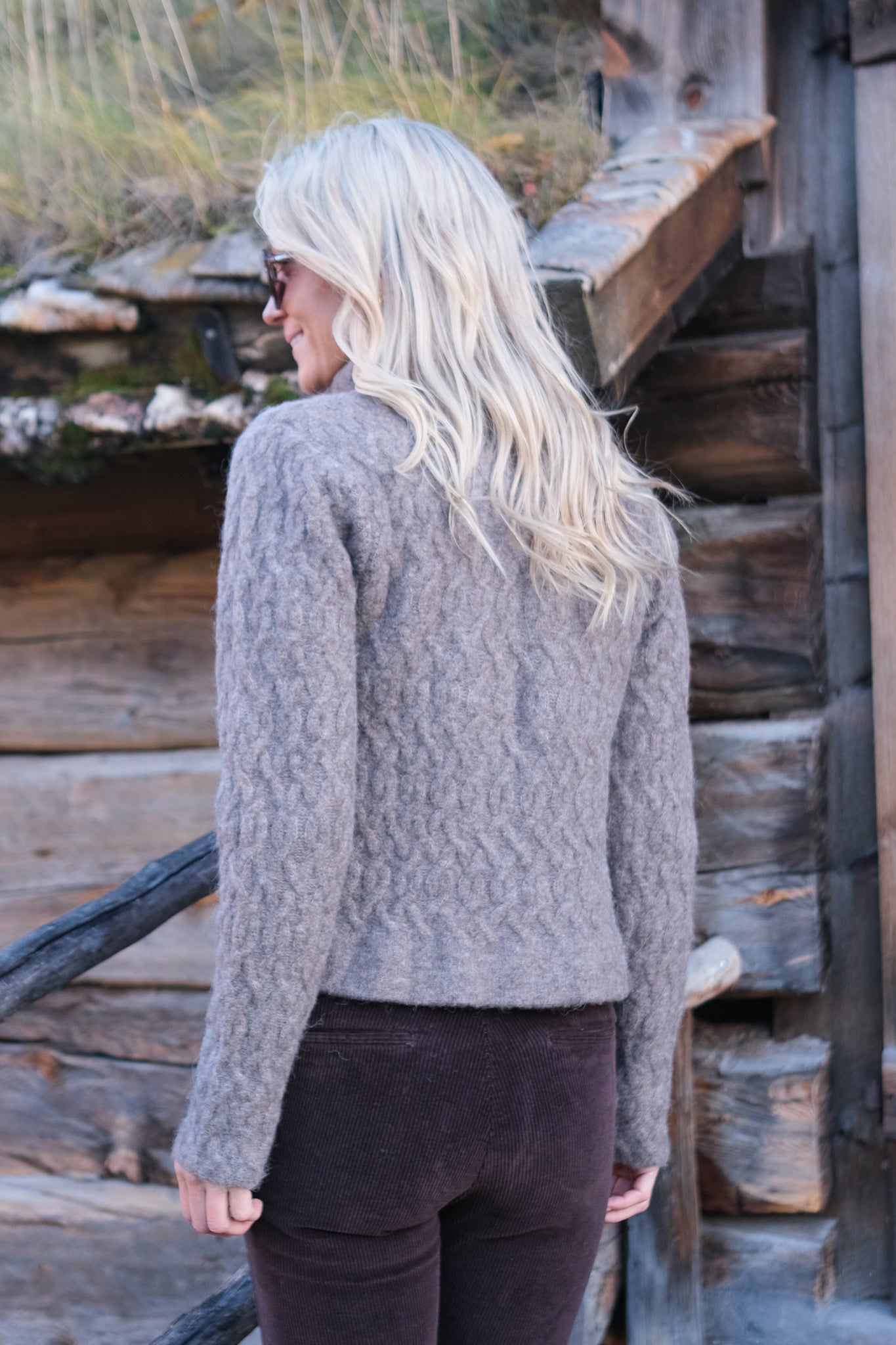 Nelly Alpaca Cardigan Walnut