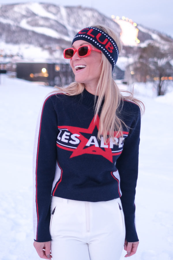 Les Alpes Star Sweater Navy