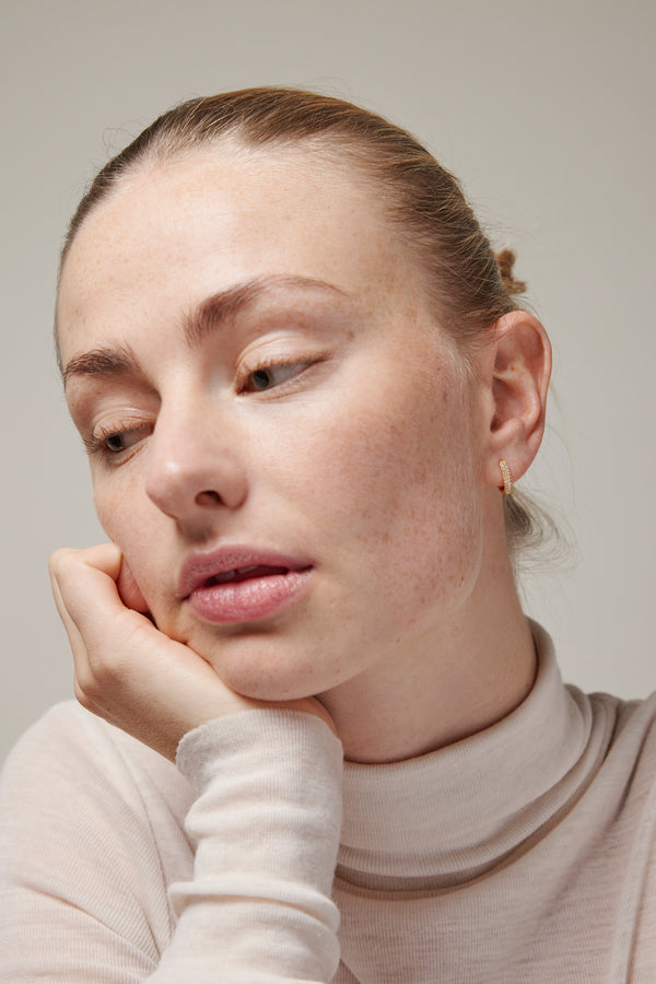 Hoops Sparkling Square 12mm Gold