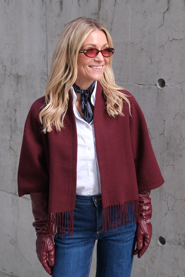 Keyla Lambswool Jacket Burgundy
