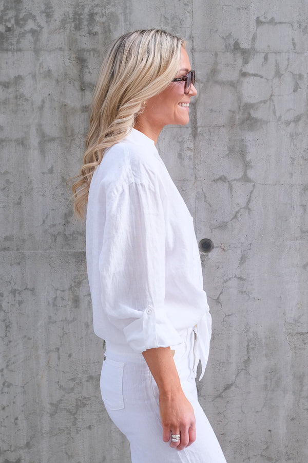 Pia Linen Shirt white