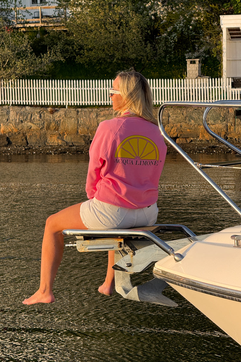 College Classic Sweater Hot Pink