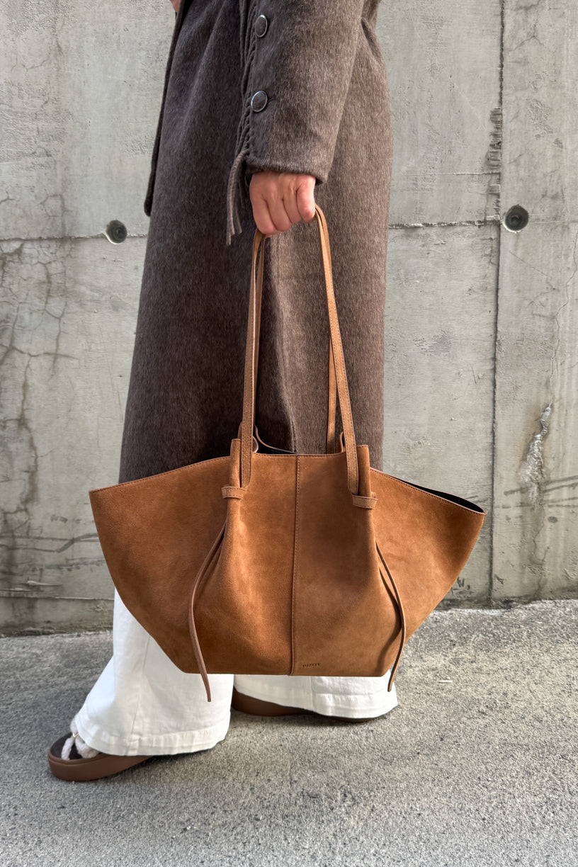Large Mochi Suede Cognac