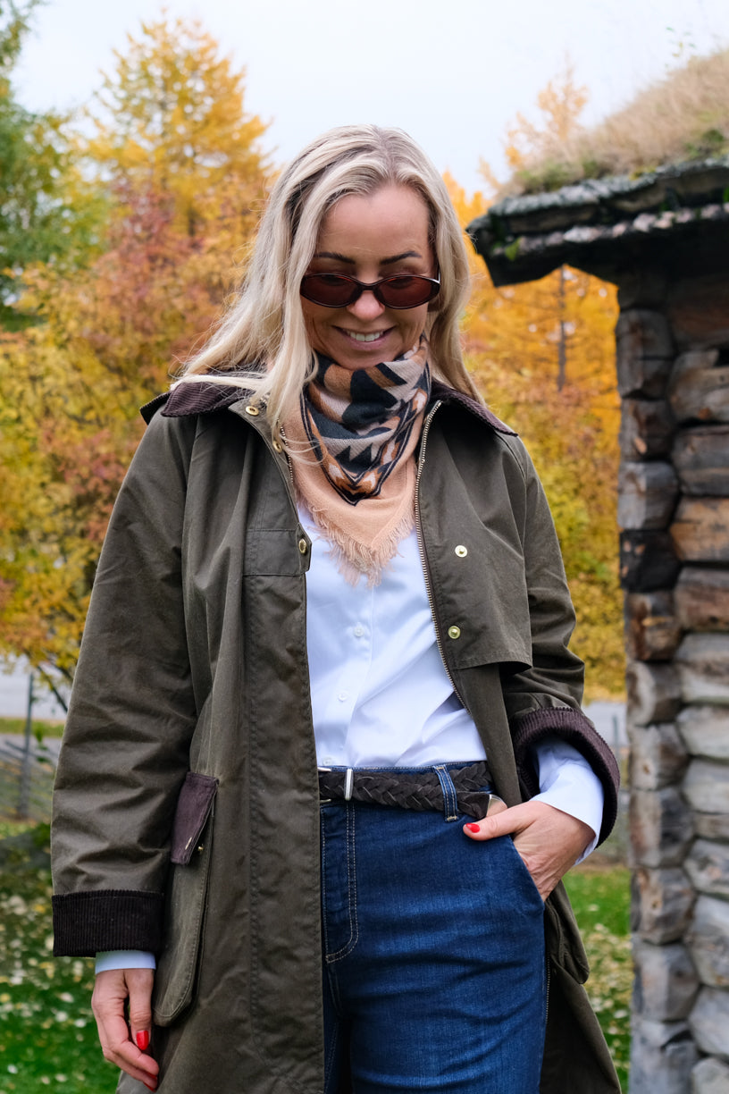 Cashmere Scarf Square Rio Dark Green