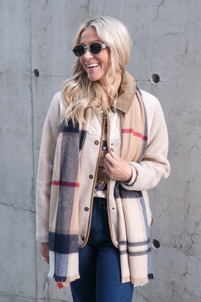 Rosefield Tartan Scarf Hessian Tartan