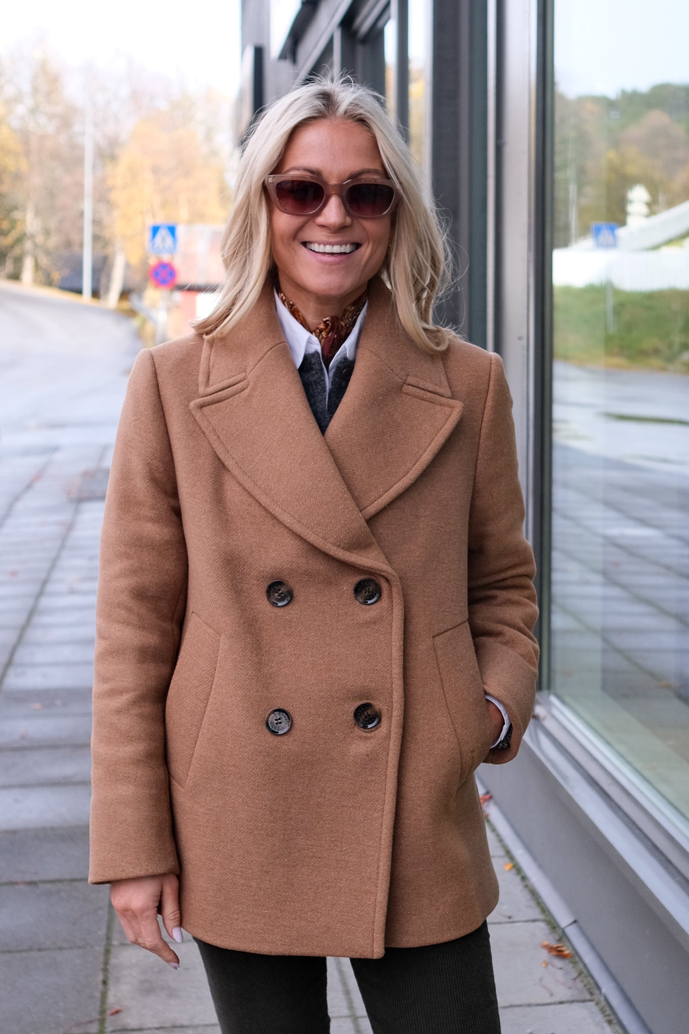 Indie Military Wool Peacoat Camel