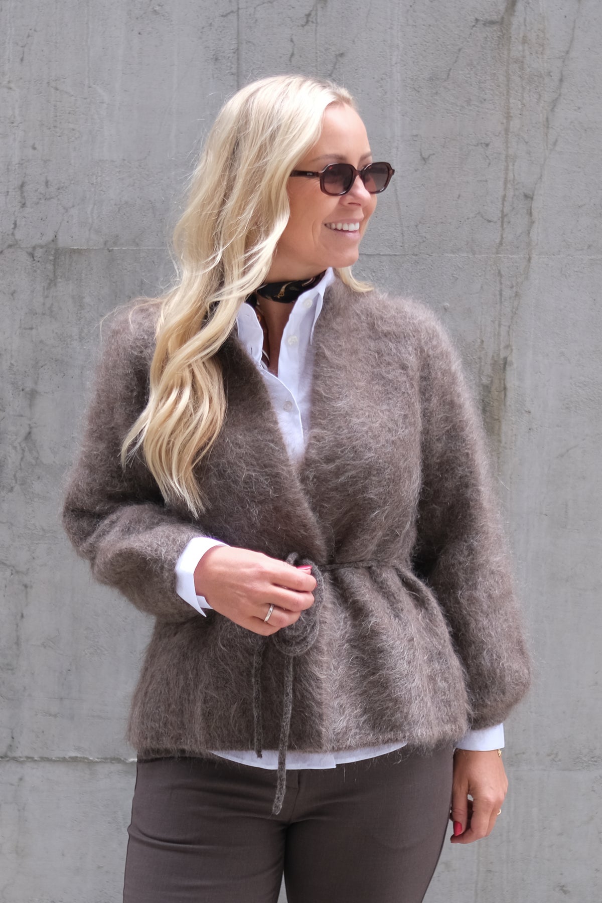 Fredrikke Chunky Cardigan Brown