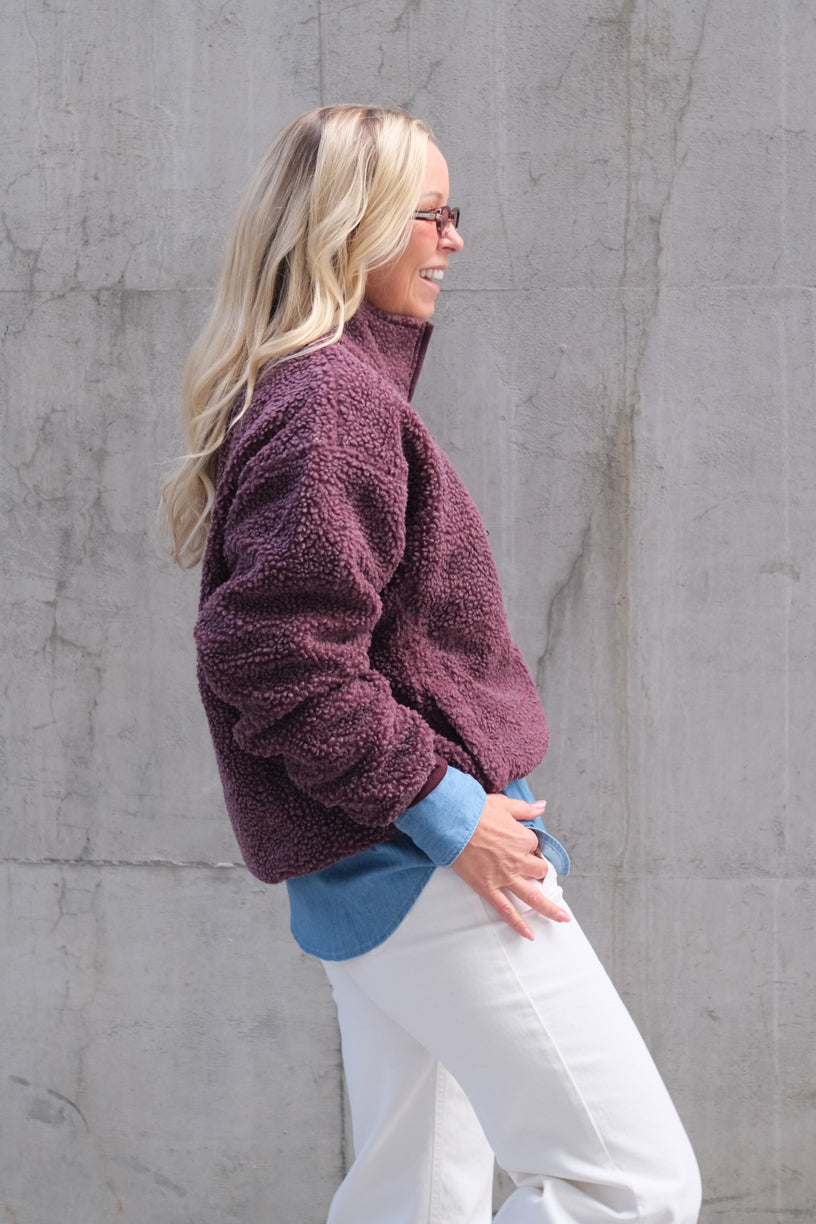Hoktown Jacket Burgundy Melange