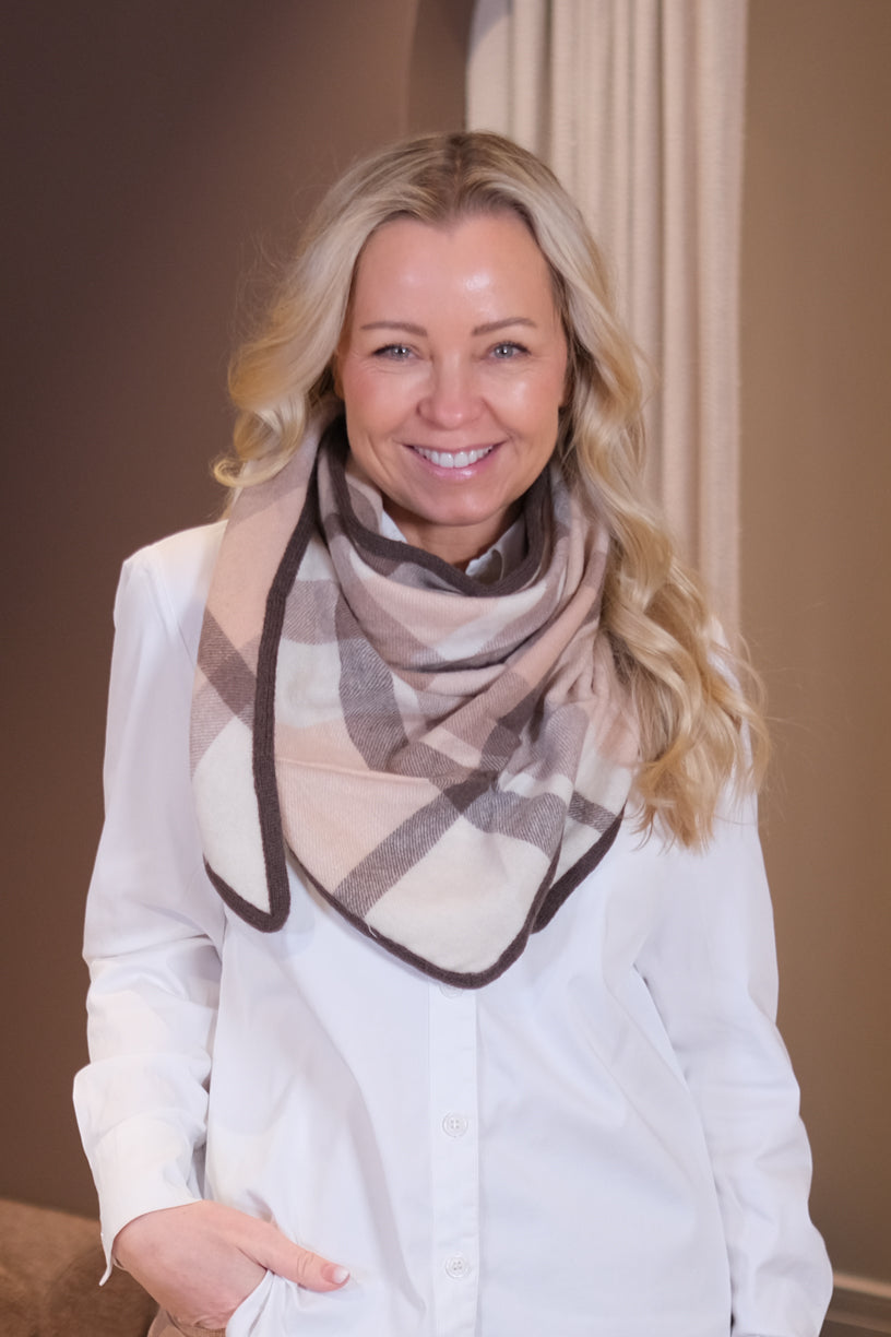 Oxford Trekantet Skjerf Beige