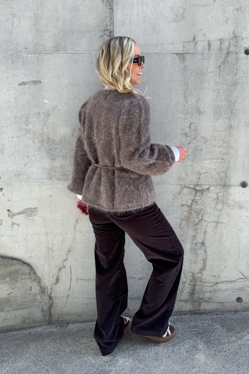 Fiola Chunky Cardigan Brown