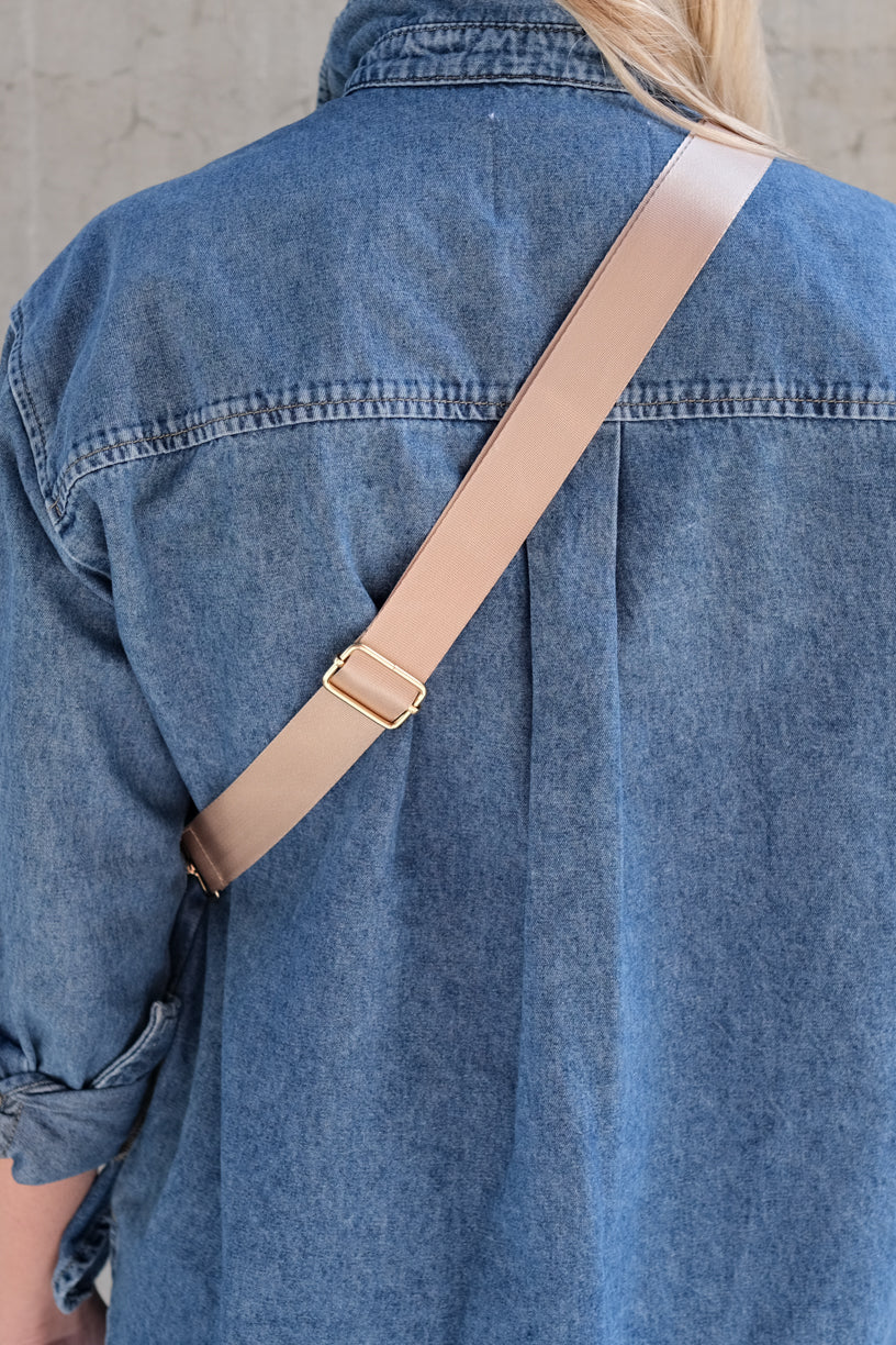 Fuskepels Fanny Pack lys beige