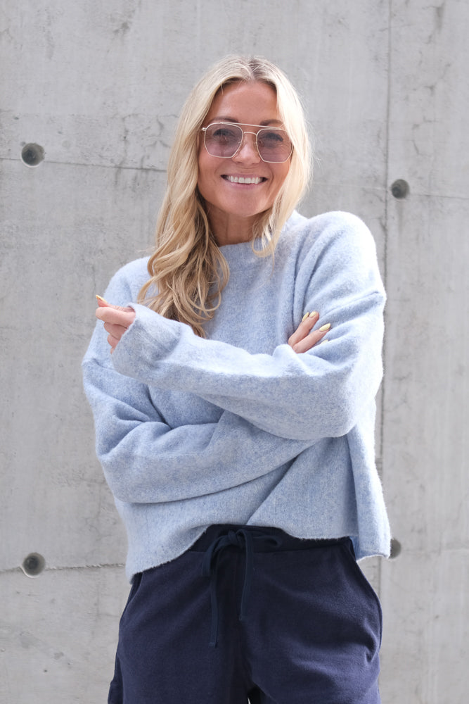 Ellie Sweater Light Blue Melange