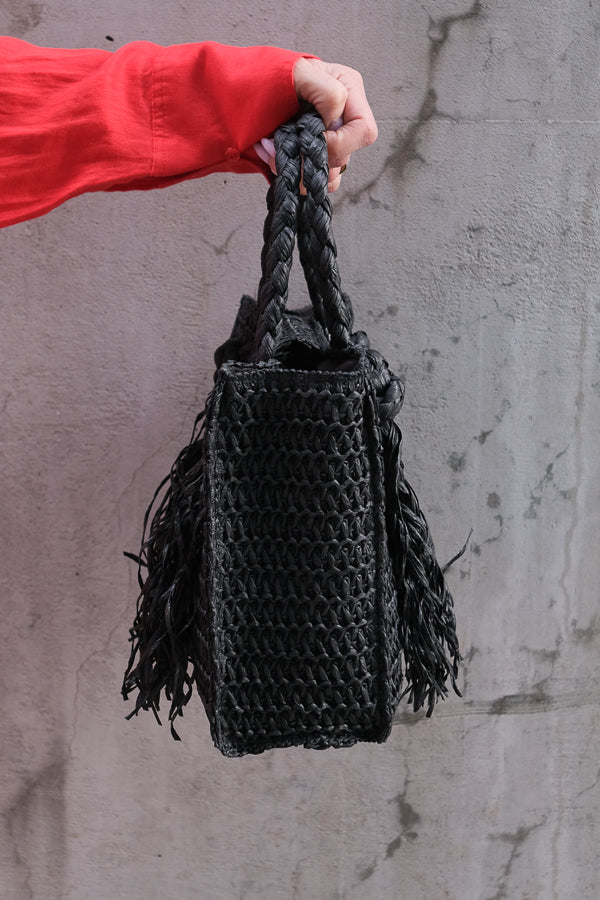Sigrid Straw Bag Black