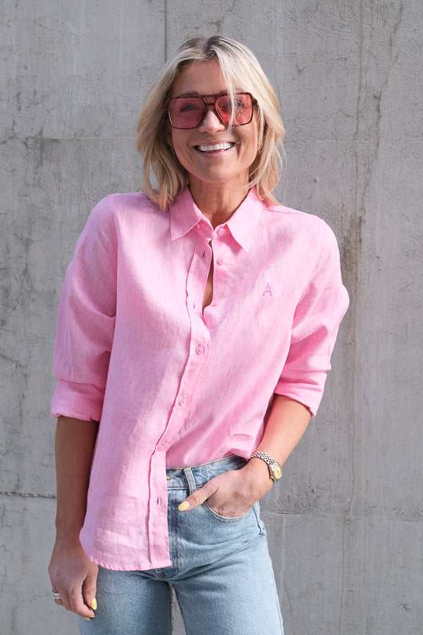 ARC Linen Classic Shirt Pink