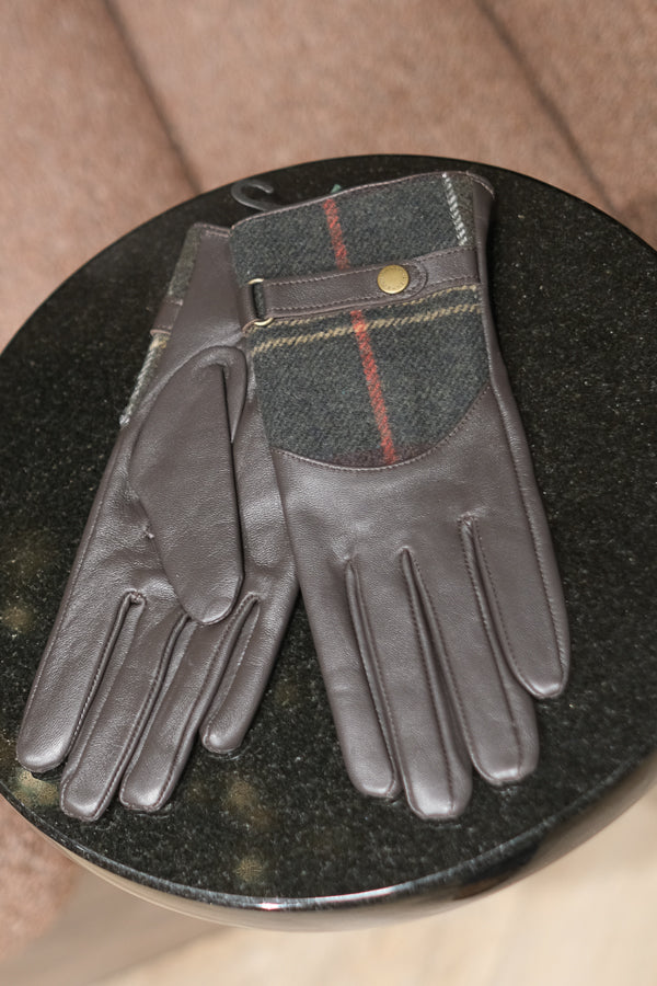 Dee Tartan Glove Brown