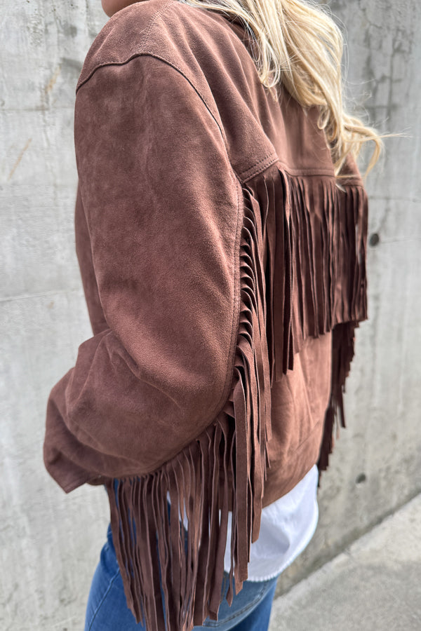 Sue Jacket Goat Suede Marrone
