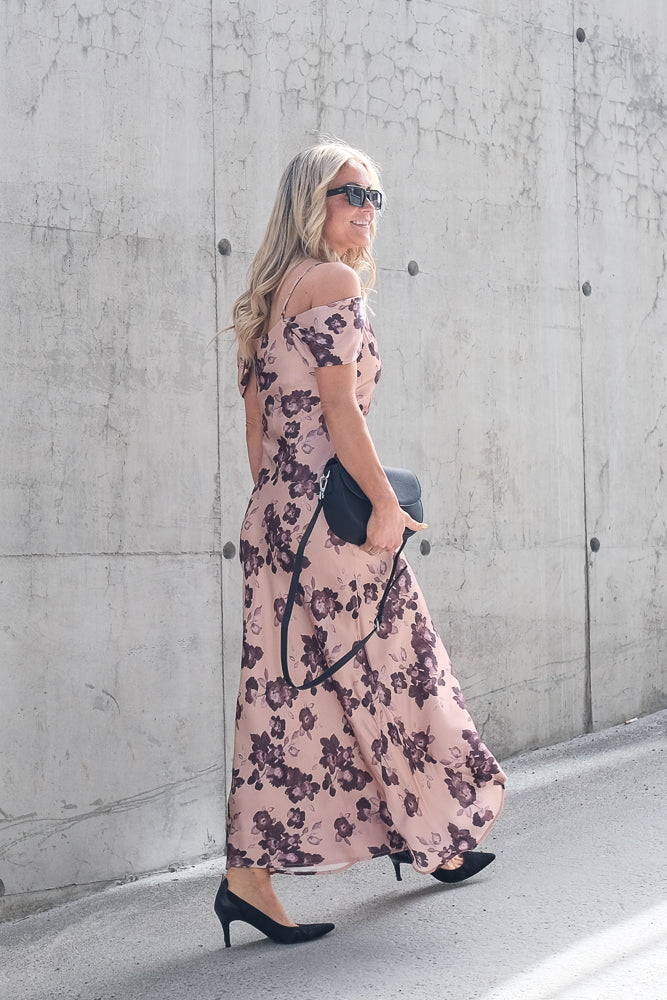 Lyra Dress Terracotta Floral Print